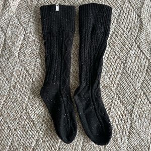 Marled black UGG boot socks